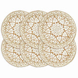 Vidaxl placemats 6 st rond 38 cm jute wit