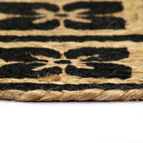 Vidaxl Placemats 4 Sts Round 38 cm Jute Black