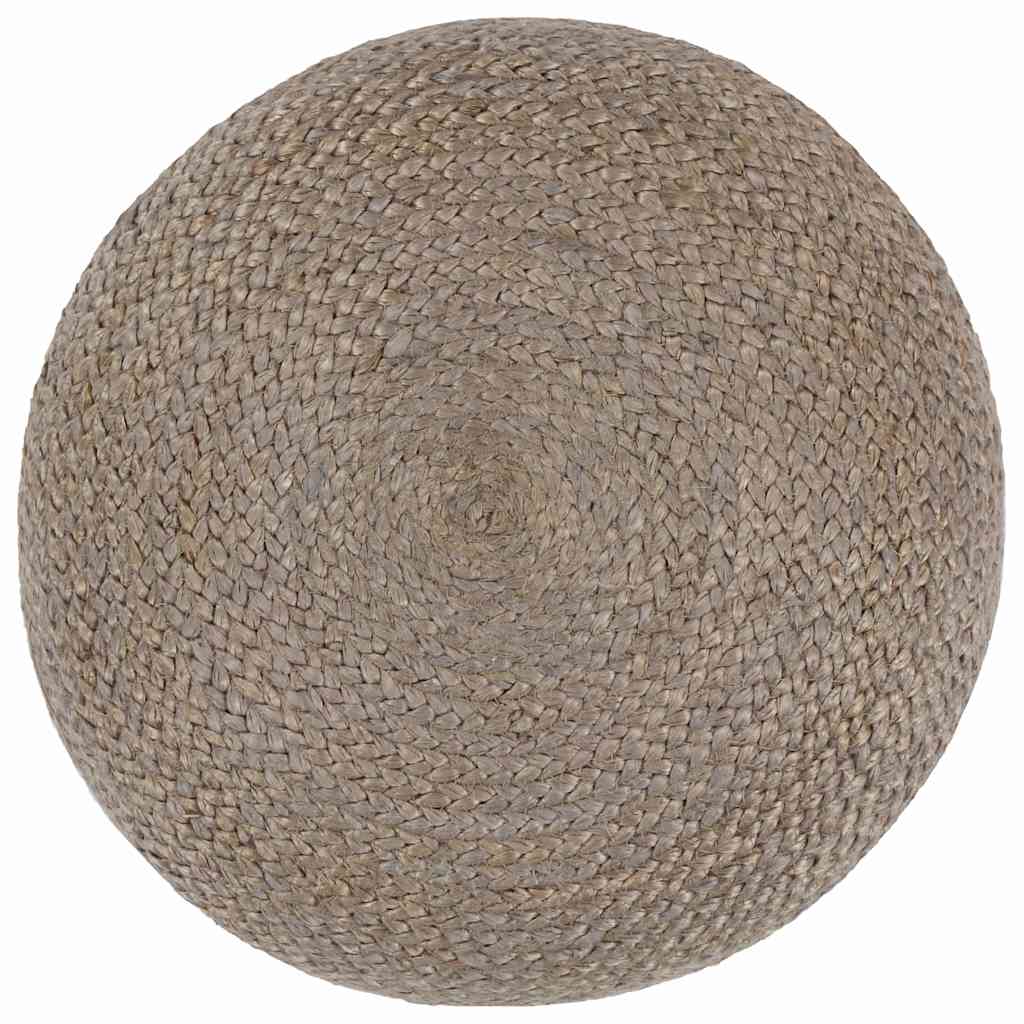 Vidaxl poef handgemaakt 45x30 cm jute lichtgrijs
