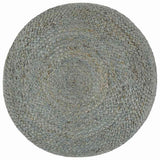 Vidaxl poef handgemaakt 45x30 cm jute olijfgroen