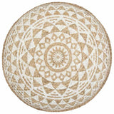 Vidaxl poef handgemaakt 45x30 cm jute wit