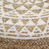 Vidaxl poef handgemaakt 45x30 cm jute wit