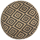Vidaxl poef handgemaakt 45x30 cm jute zwart