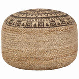 Vidaxl poef handgemaakt 45x30 cm jute bruin