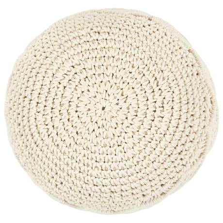 Vidaxl poef macramé handgemaakt 45x30 cm katoen
