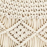 Vidaxl poef macramé handgemaakt 45x30 cm katoen