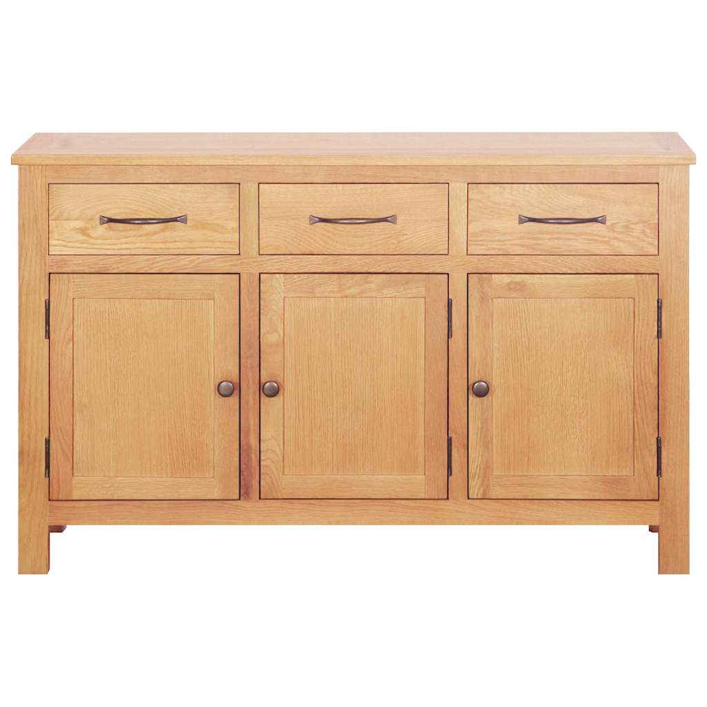 Vidaxl dressoir bruin 112 x 33.5 x 70 cm massief eikenhout