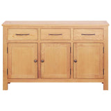 Vidaxl dressoir bruin 112 x 33.5 x 70 cm massief eikenhout