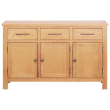 Vidaxl dressoir bruin 112 x 33.5 x 70 cm massief eikenhout
