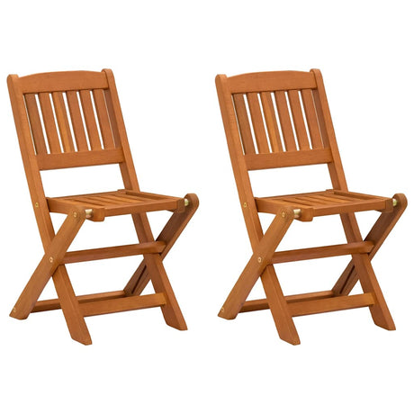 Vidaxl kinderklapstoelen, 2 stuks, van massief eucalyptushout