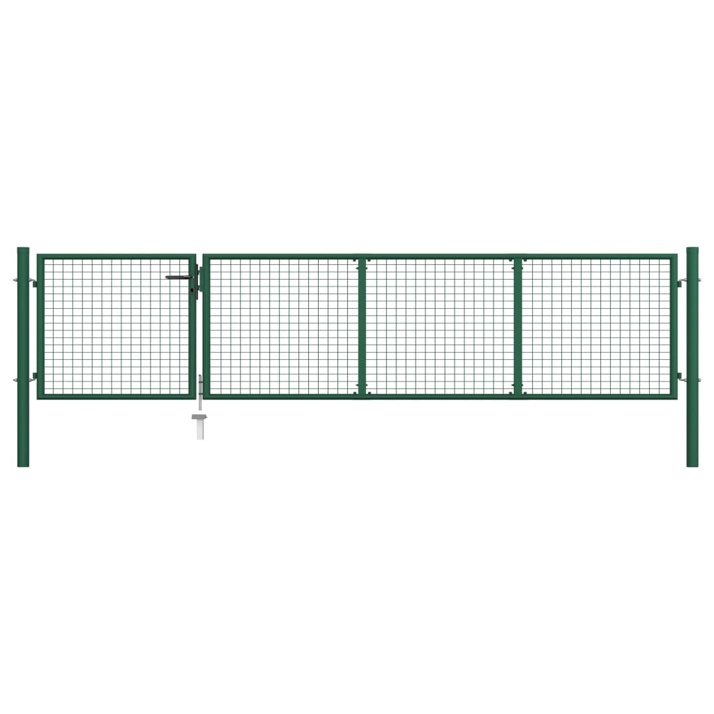 Vidaxl port 350x75 cm steel green