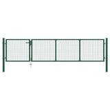 Vidaxl port 350x75 cm steel green