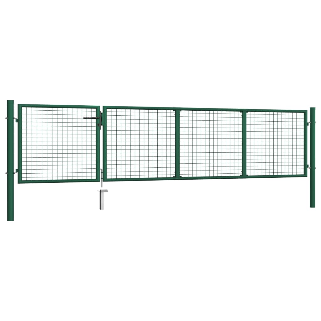 Vidaxl Port 350x75 cm en acier vert