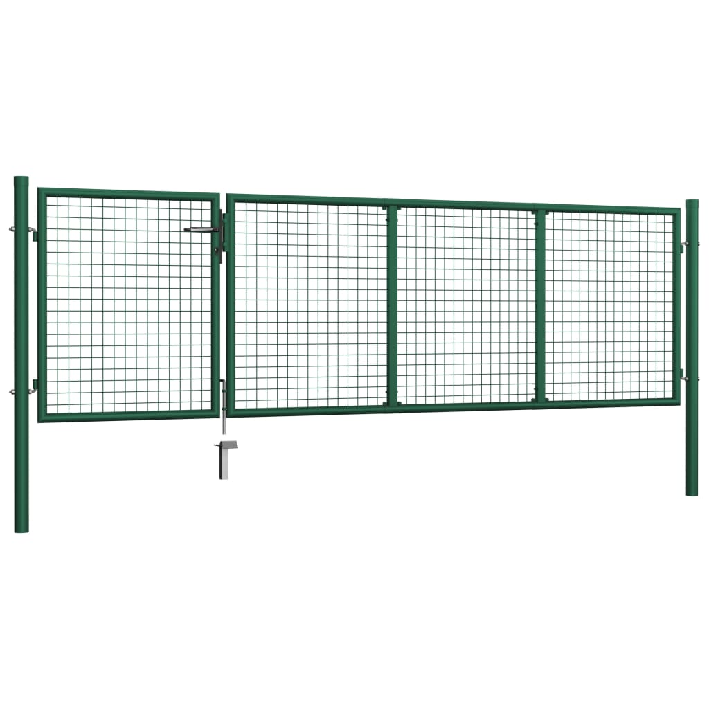 Vidaxl Port 350x100 cm en acier vert