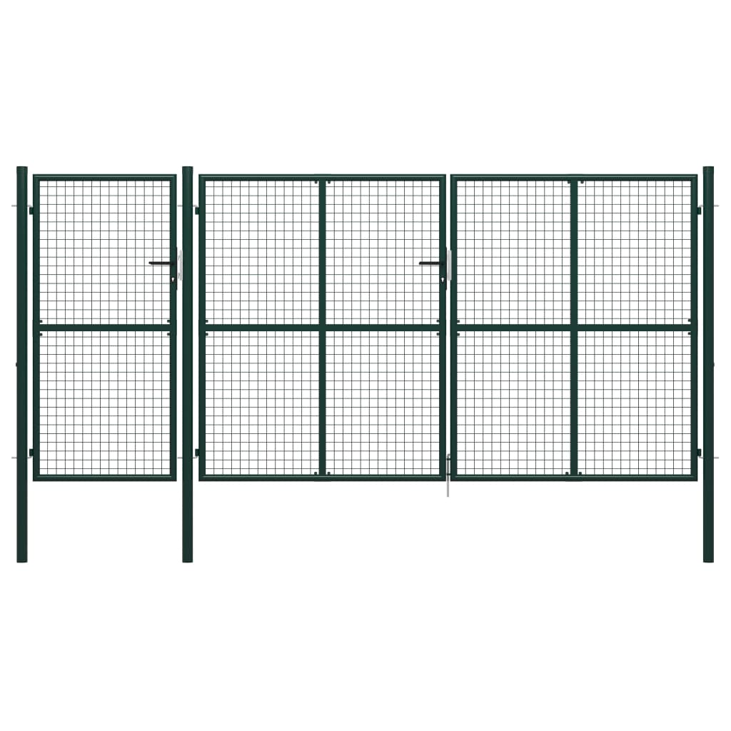 Vidaxl Port 400x150 cm en acier vert