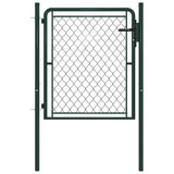 Vidaxl tuinpoort staal 100x75 cm groen