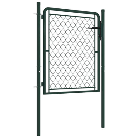 Vidaxl tuinpoort staal 100x75 cm groen