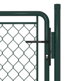 Vidaxl tuinpoort staal 100x75 cm groen