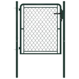 Vidaxl tuinpoort staal 100x100 cm groen