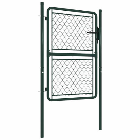 Vidaxl tuinpoort staal 100x125 cm groen