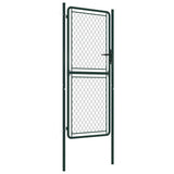 Vidaxl tuinpoort staal 100x175 cm groen