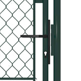 Vidaxl tuinpoort staal 100x175 cm groen