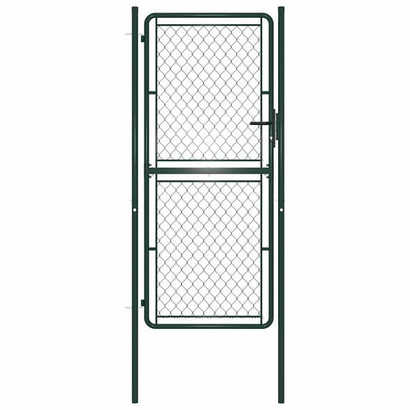 Vidaxl tuinpoort staal 100x200 cm groen