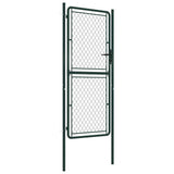 Vidaxl tuinpoort staal 100x200 cm groen