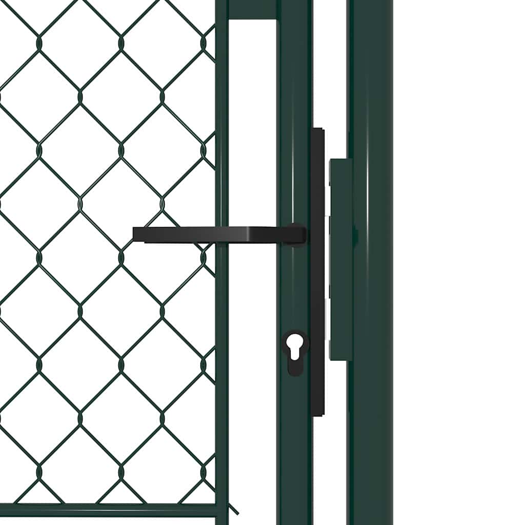 Vidaxl tuinpoort staal 100x200 cm groen