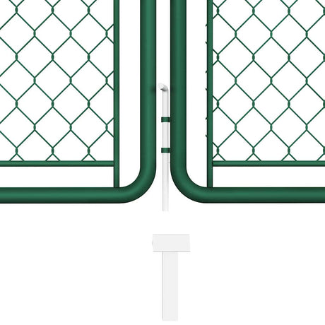 Vidaxl tuinpoort staal 400x75 cm groen