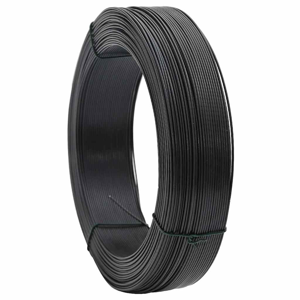 Vidaxl hekbinddraad 250 m 0,9 1,4 mm staal antraciet