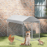 Vidaxl hundkennel för utanför med tak 200x100x125 cm