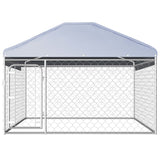 Vidaxl hundkennel för utanför med tak 200x200x135 cm