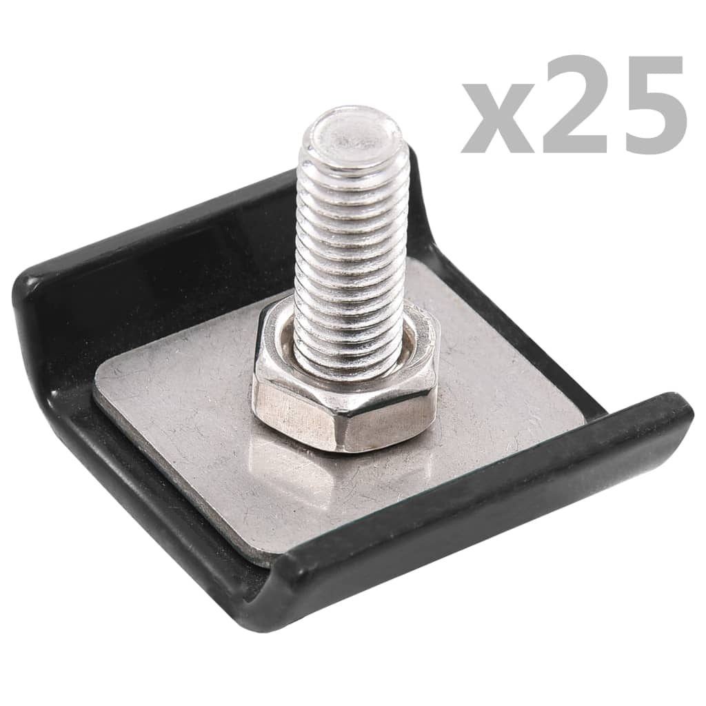 Vidaxl Raster Mat Connection 25 Sets Anthracite