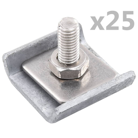 Vidaxl rastermatverbinding 25 sets antraciet