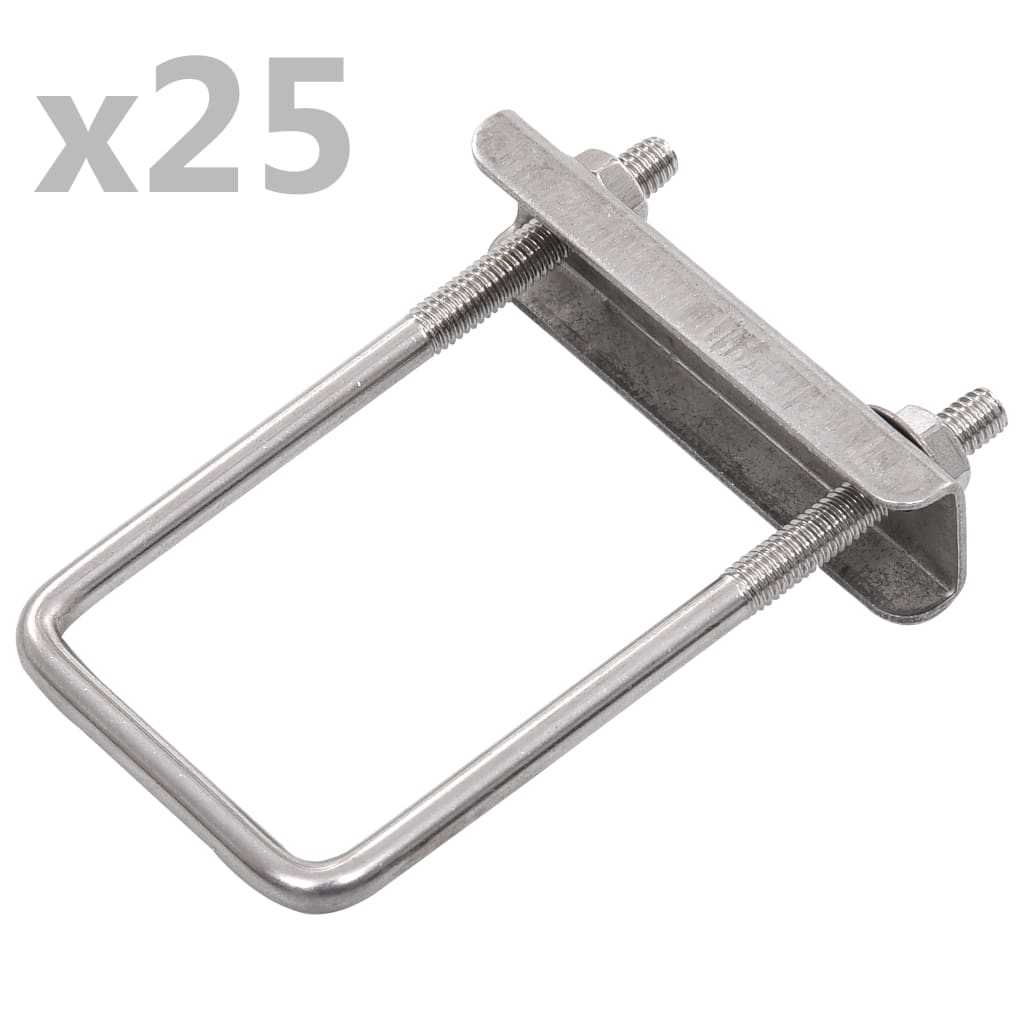 Vidaxl U-Connection para Hekpaal 25 Sets 60x40 mm