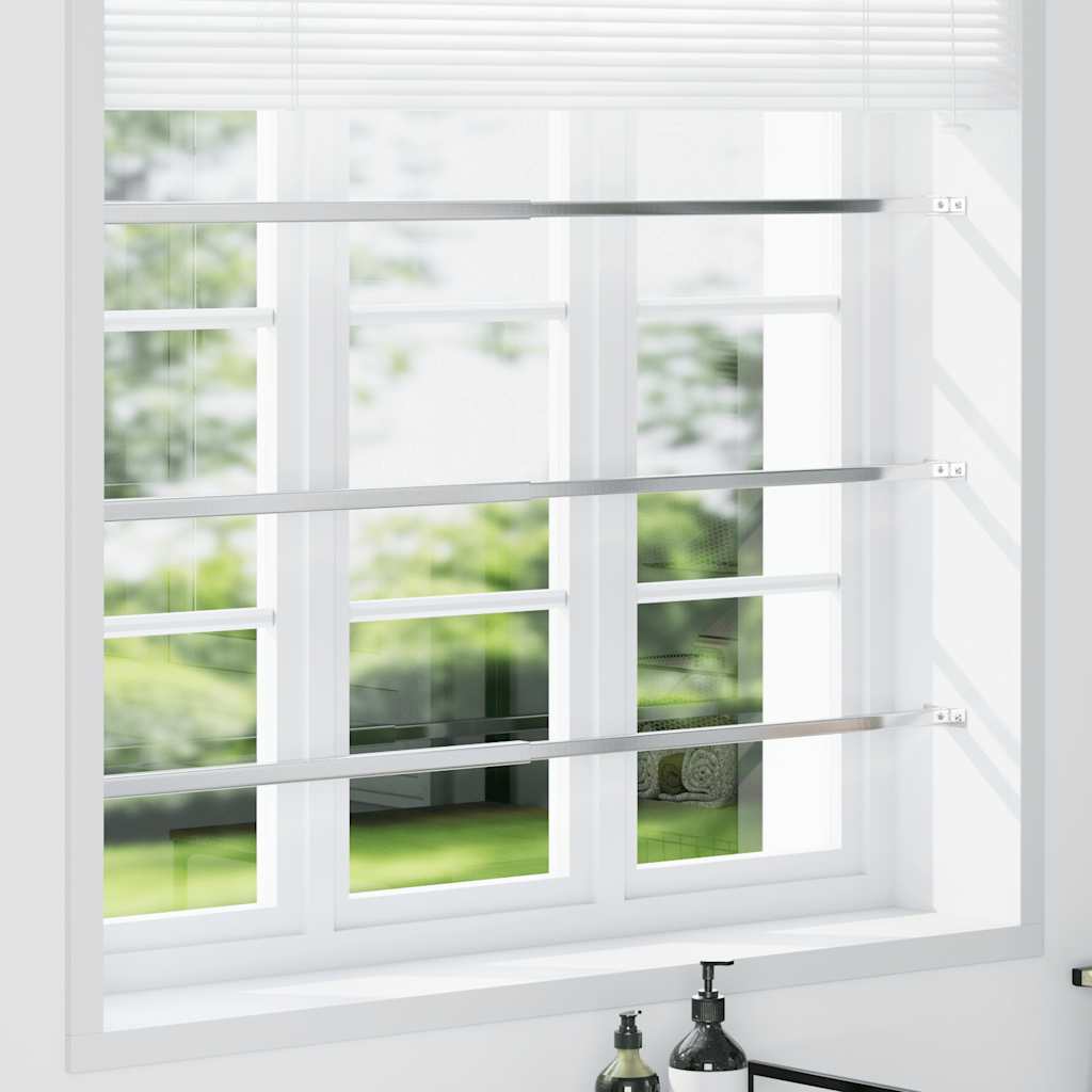 Vidaxl barrièrestangen verstelbaar 3 st 710-1200 mm