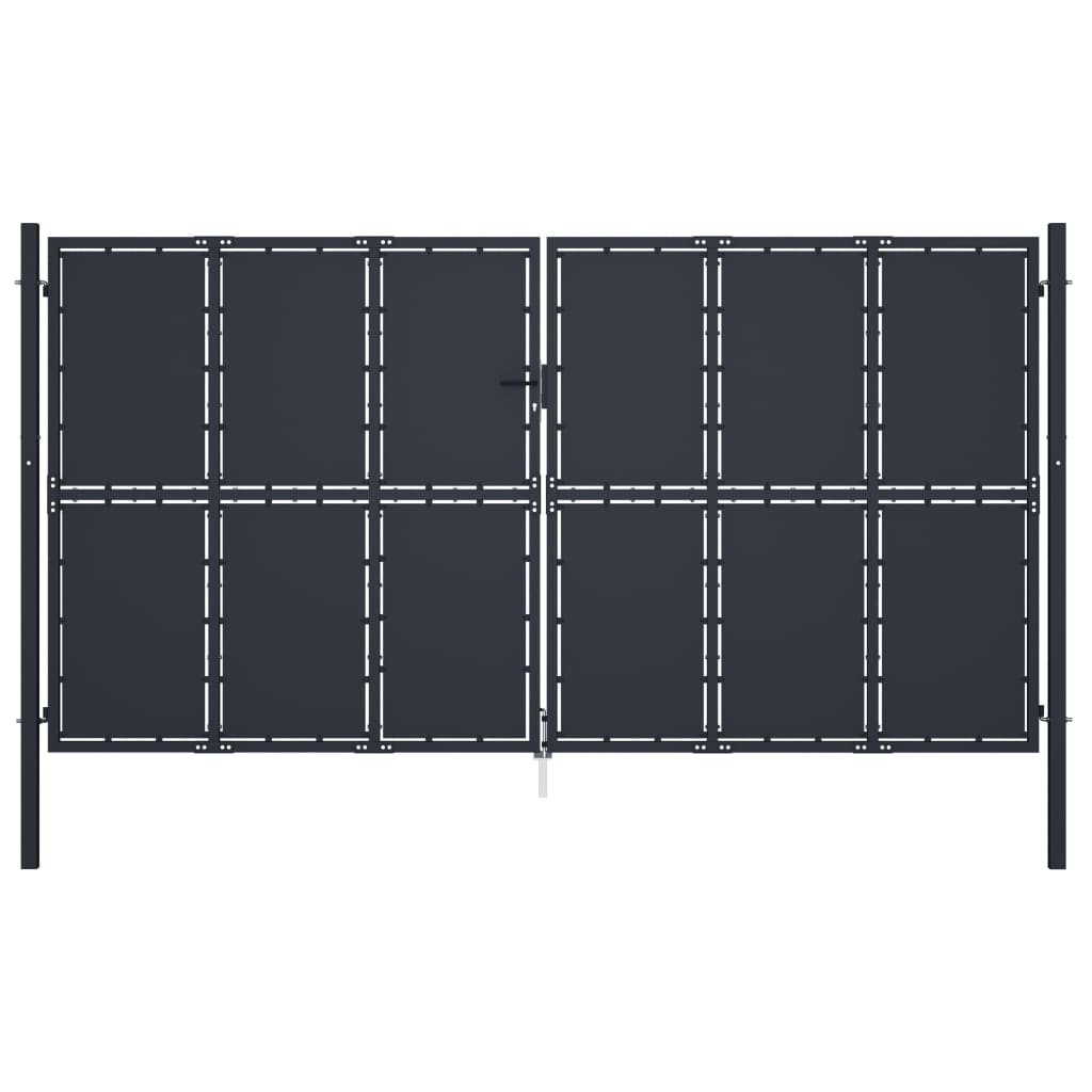 Vidaxl Port 400x200 cm Steel Anthracit