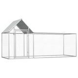 Vidaxl Chicken Run 3x1x1.5 M Galvanized Steel