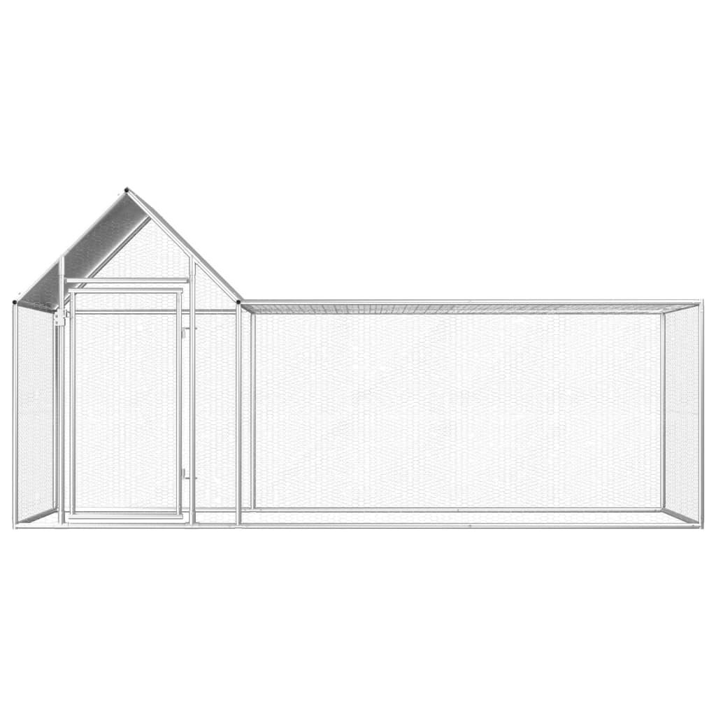 Vidaxl Chicken Run 3x1x1.5 M Galvanized Steel