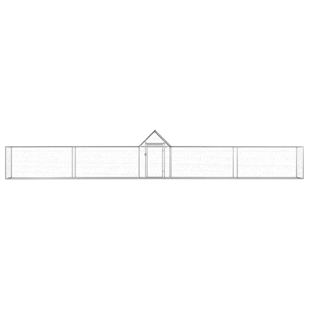 Vidaxl Chicken Run 9x1x1,5 m stal ocynkowana