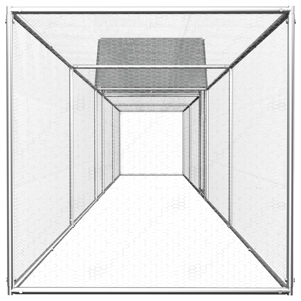 Vidaxl Chicken Run 9x1x1,5 m stal ocynkowana