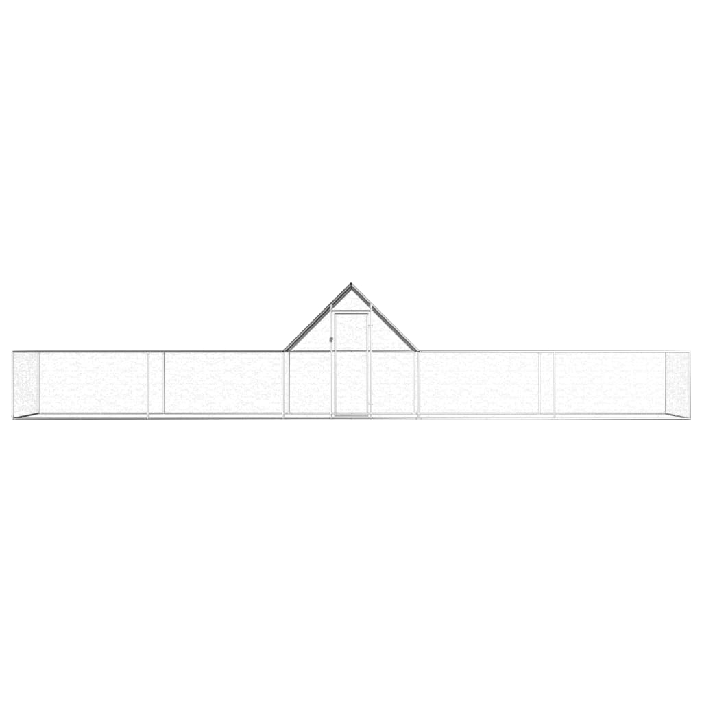 Vidaxl Chicken Run 10x2x2 m Galvaniseret stål