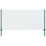 Vidaxl Wire Mesh Fet s sloupky 25x0,5 m Ocelová zelená