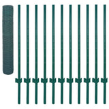 Vidaxl draadgaashek met palen 25x1 m staal groen