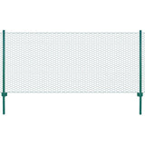 Vidaxl draadgaashek met palen 25x0,75 m staal groen