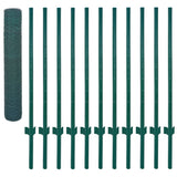 Vidaxl draadgaashek met palen 25x1 m staal groen