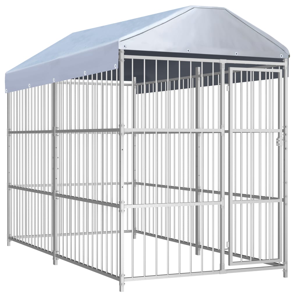 Vidaxl Hond Kennel fir dobausse mam Daach 300X150200 cm