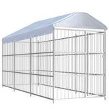 Vidaxl hundkennel för utanför med tak 450x150x200 cm