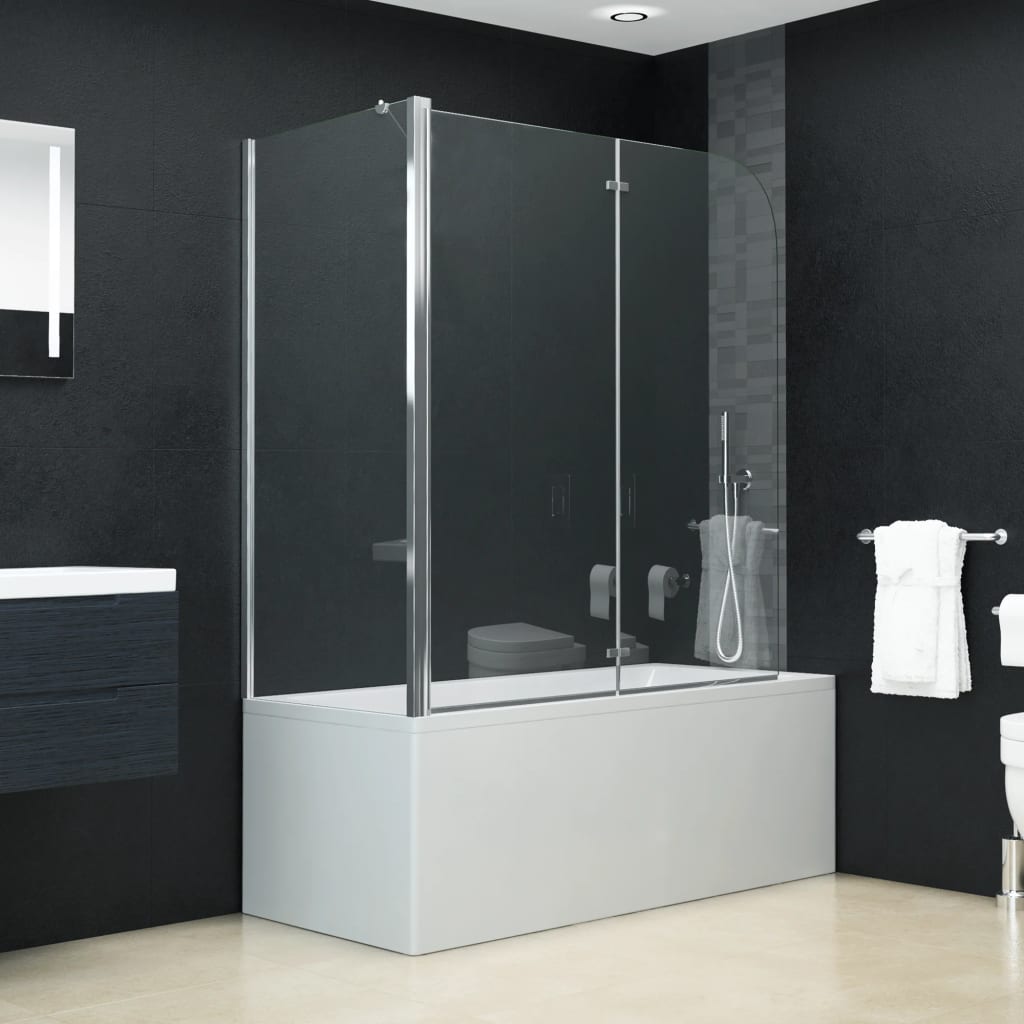 Vidaxl shower folding wall 120x68x130 cm ESG